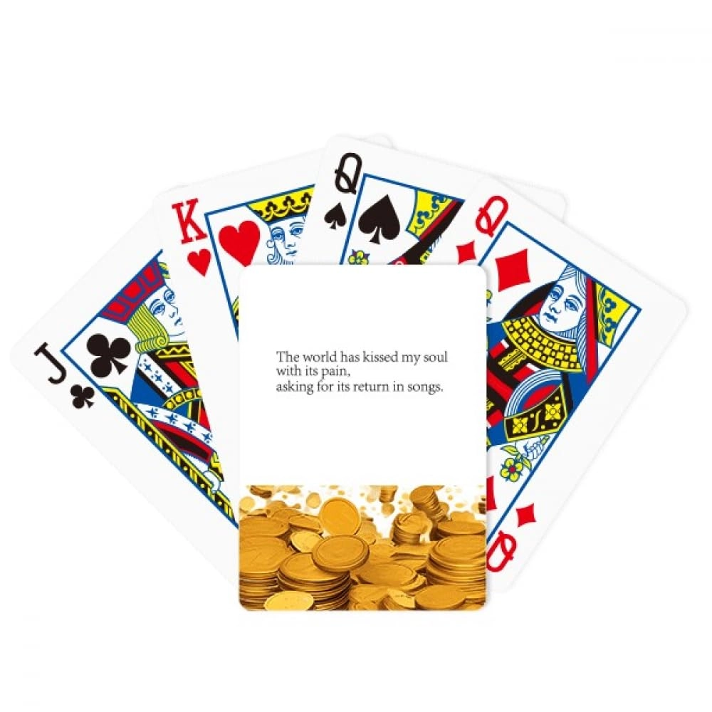 no/no Poetry Quote World Kissed My Soul - 52 Playing Cards