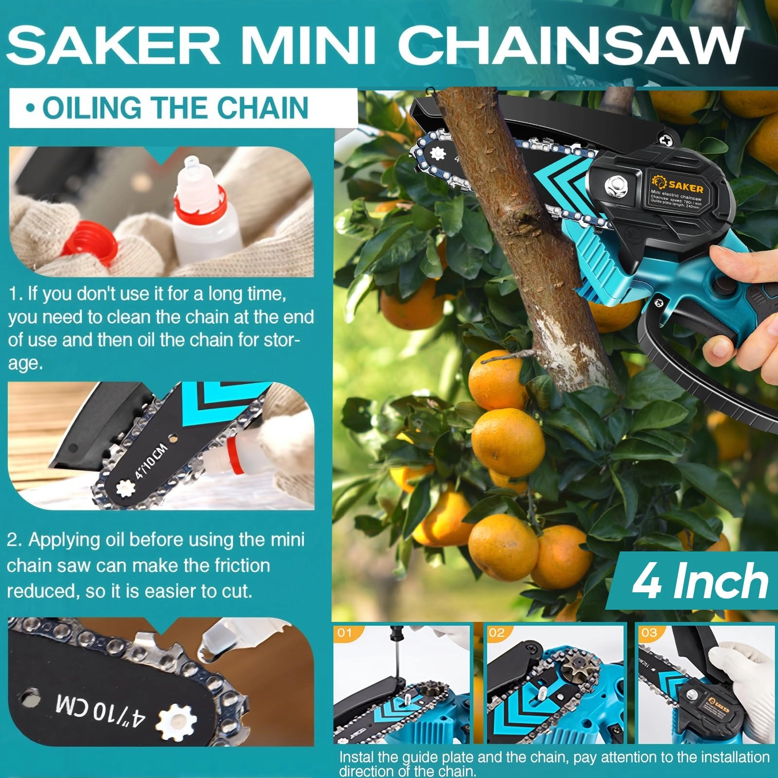 Mini Chainsaw - 550 Watts