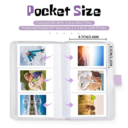 2x3" 108 Pockets Vegan Leather Photo Album