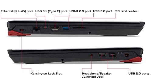 Predator Helios 300 - 15.6'' 256GB 16GB Core i7-8750H