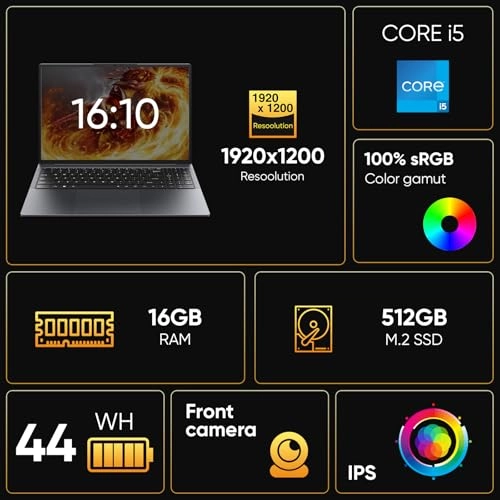 16" laptop - 16'' Core i5 16GB DDR3 512GB SSD