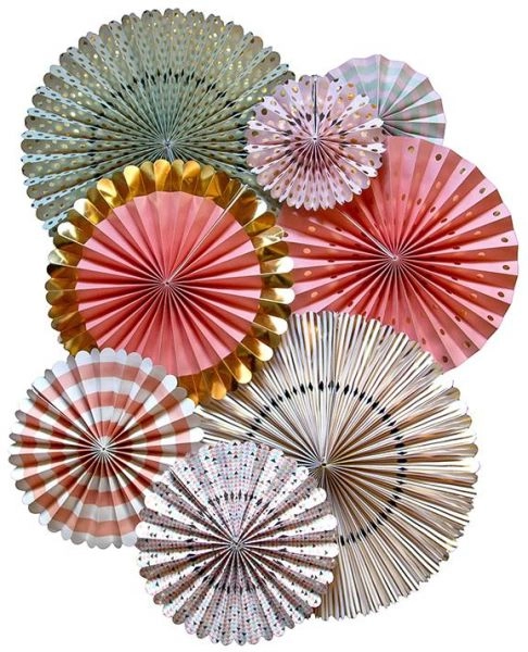 Party Time Trading LLC Paper Fan Set