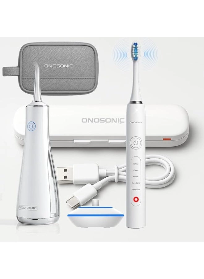 DX-1 - Electric Toothbrush + DF-1 - Water Flosser + Travel Pouch