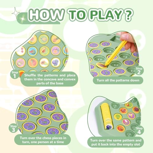 Flip Chess Memory Game - 54PCS L-Fruit
