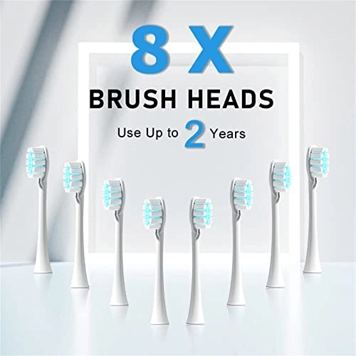 Sonic Electric Toothbrush - Rechargeable 8 Brush Heads 6 Cleaning Modes