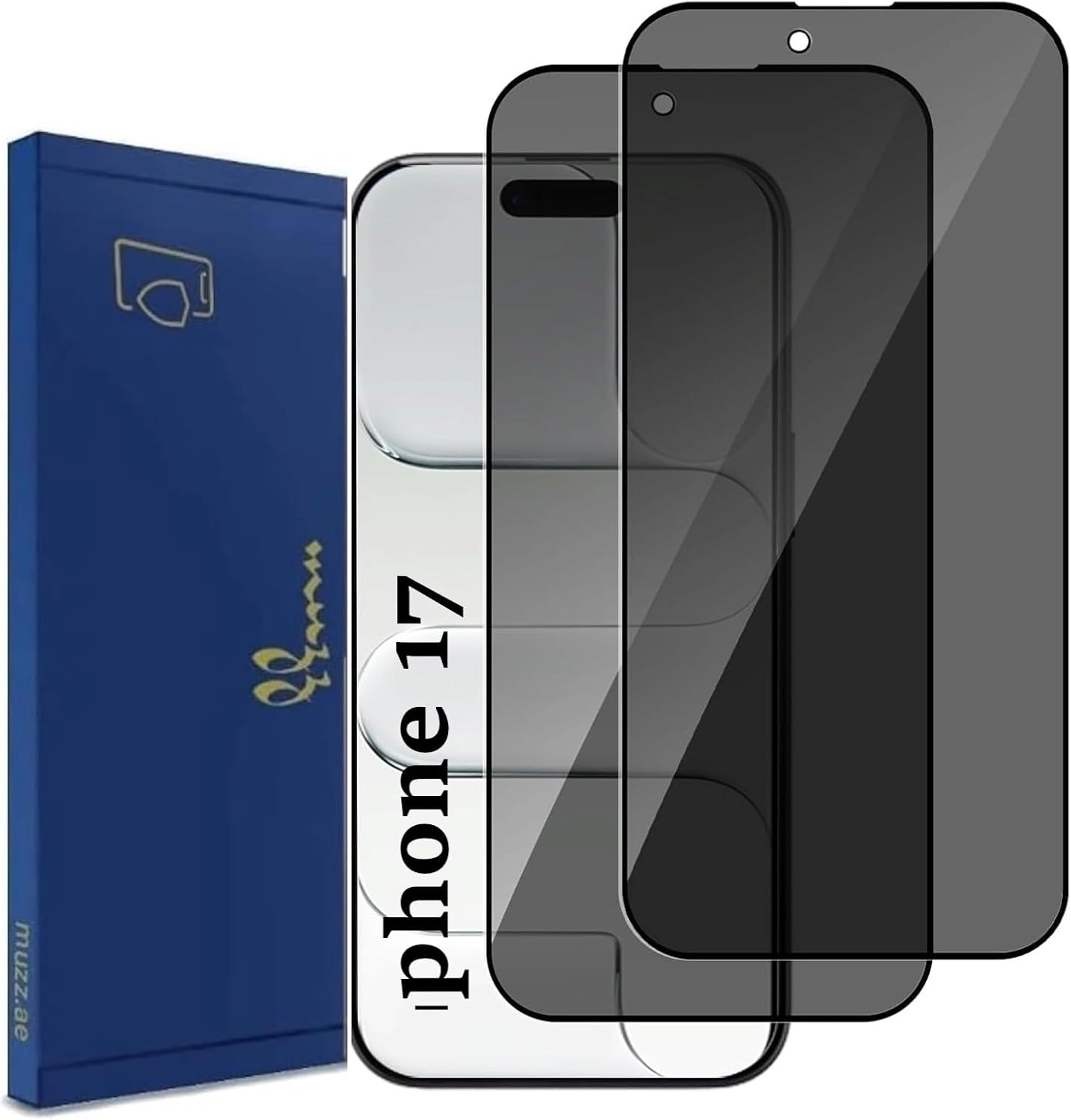 Muzz International Privacy Glass Screen Protector for Iphone 17