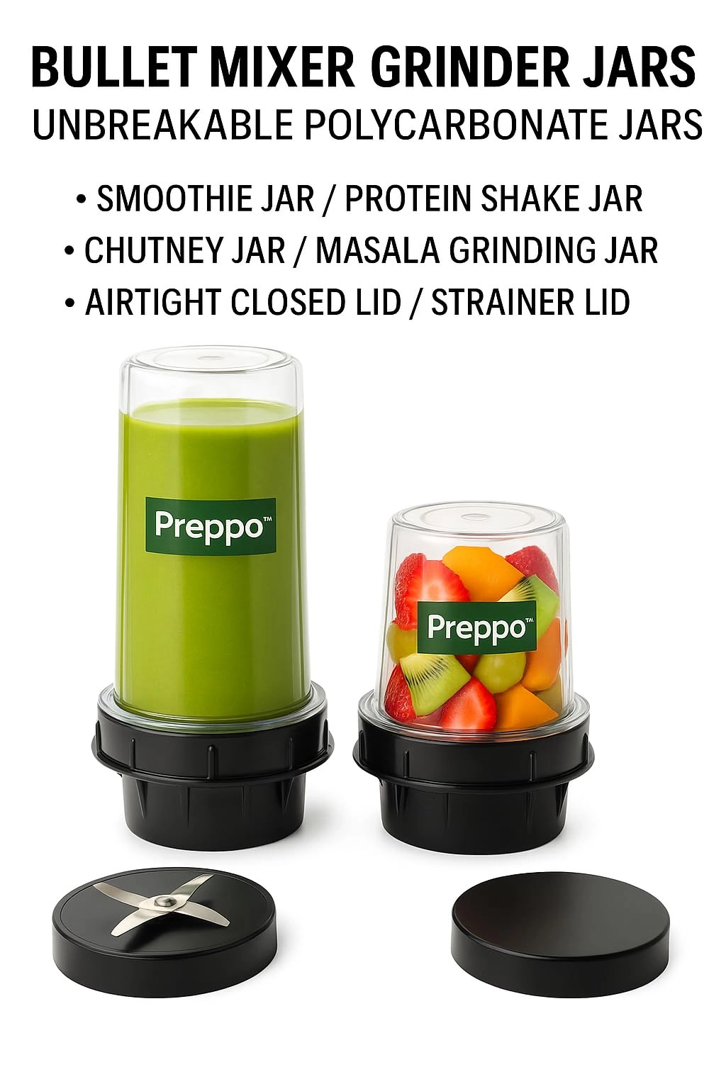 Bullet Mixer Grinder Jar Set