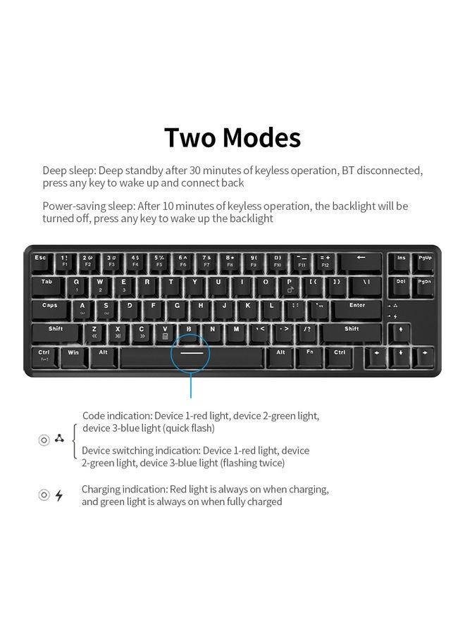 K680T - 68 keys compact layout Wired/Wireless