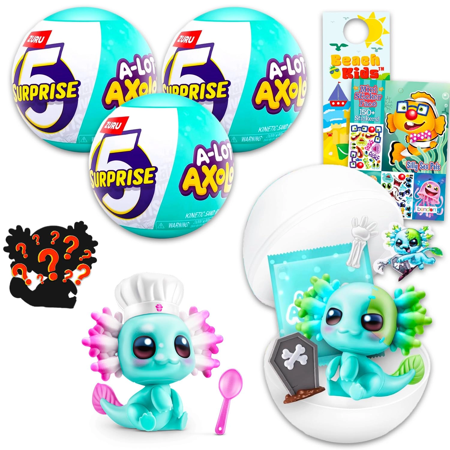 Officially Licensed Components Axolotl Mystery Ball - Over 3 Years or 36 Months of Age Axolotl 3.0 Count