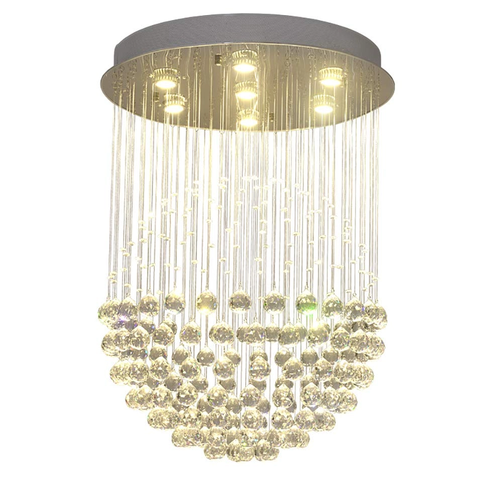GU10 Round Crystal Chandelier - Dimmable