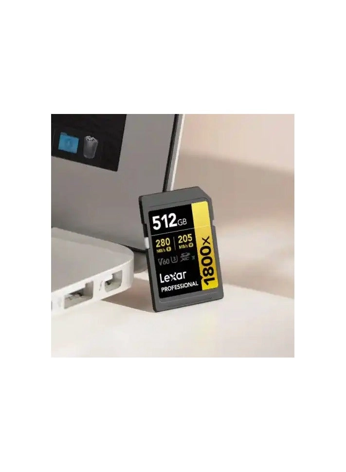 Professional 1800x SDXC UHS-II 512GB