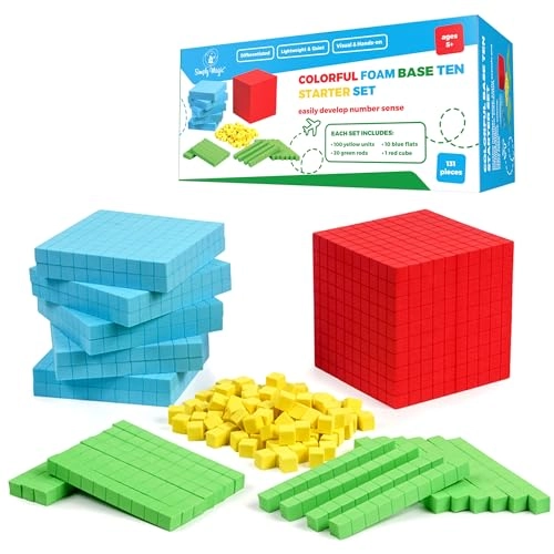 Simply magic Base Ten Blocks - 131 pieces