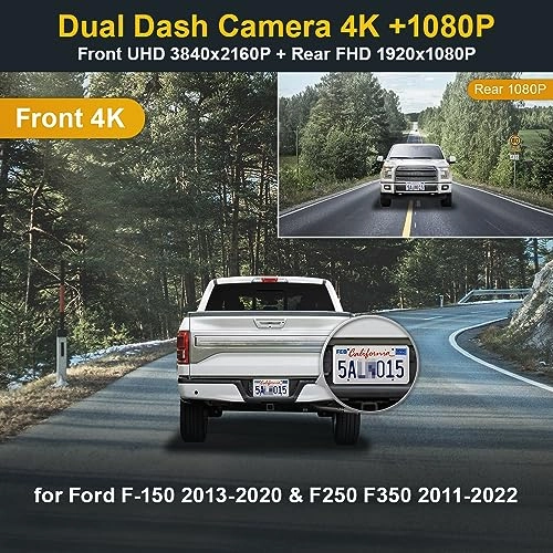 DZ-00455 - 3840 X 2160 for Ford F150 2013-2020 & F250 F350 2011-2022