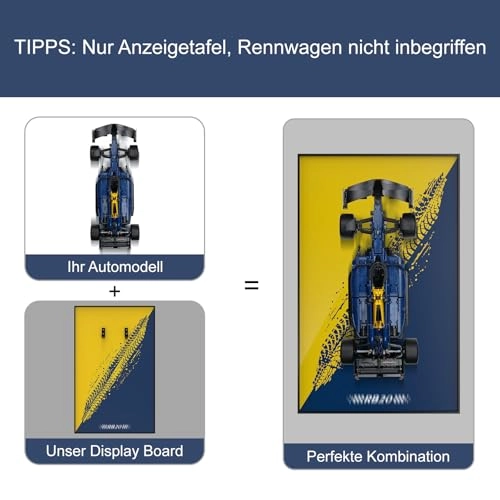 Display Wallboard for LEGO 42206 - MDF Aluminum Red Bull Racing RB20 F1