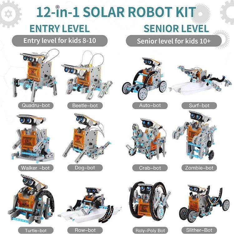 Solar Robot Kit Robotics - 8 years+ 12 pieces