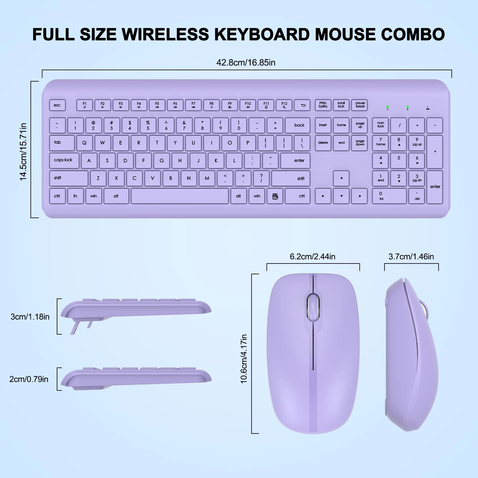 Keyboard and Mouse Combo - QWERTY Wireless