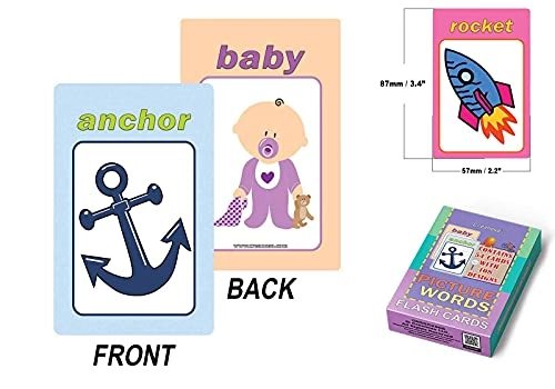 Picture Words Flash Cards - Preschool 54 pieces