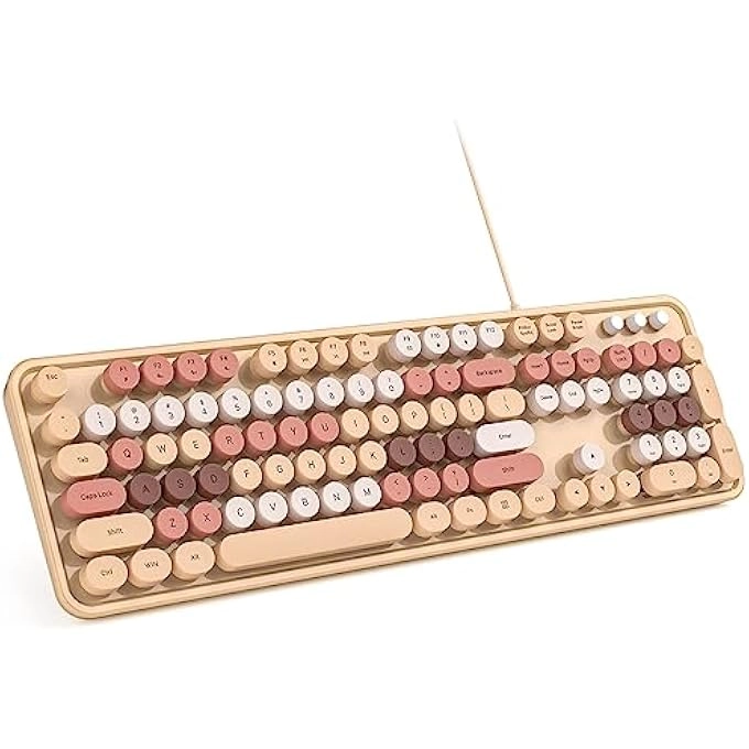 Ergonomic Wireless Rechargeable Bluetooth Keyboard - Wired/Wireless