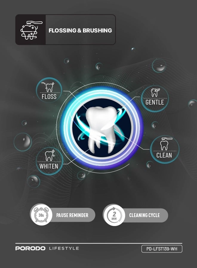 Lifestyle Water Floss & Sonic Electric Toothbrush - 100mL 25 Days Battery Life IPX7