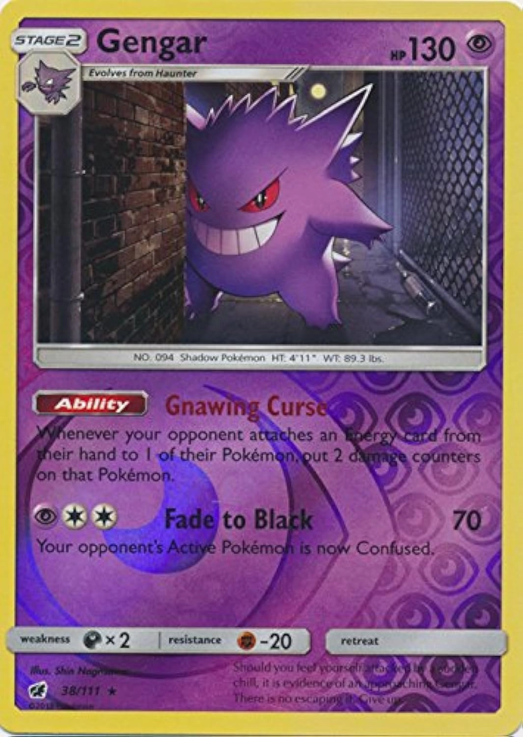 Pokmon Company International Gengar 38/111 - Sun & Moon: Crimson Invasion