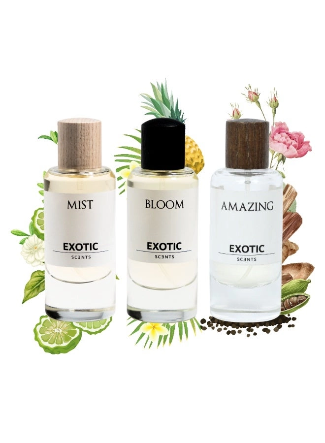 Bloom - Eau de Parfum 60ml + Mist - Eau de Parfum 60ml + Amazing - Eau de Parfum 60ml