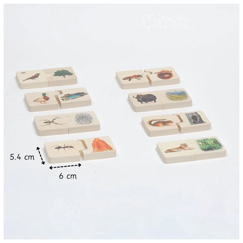 Chunky Wooden Puzzle - Animal Home - Suitable for 18 months & above 16 pieces