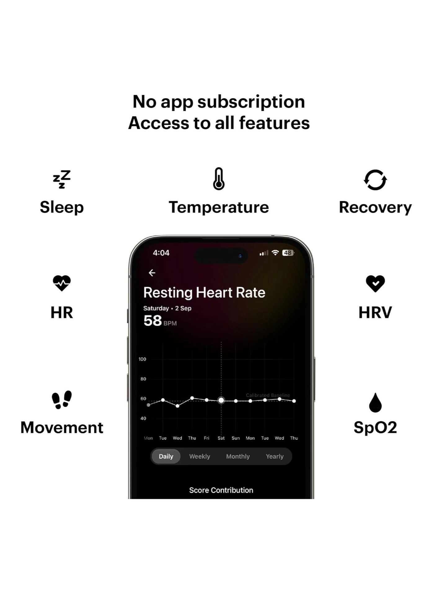 Ring AIR - Space Silver 24 mAh Size 11