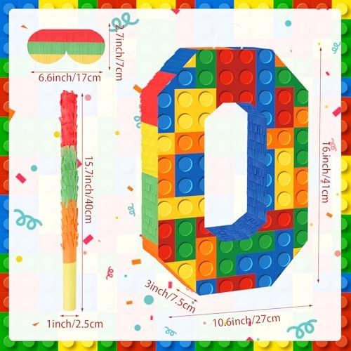 Number 0 Pinata - Small 10th Birthday