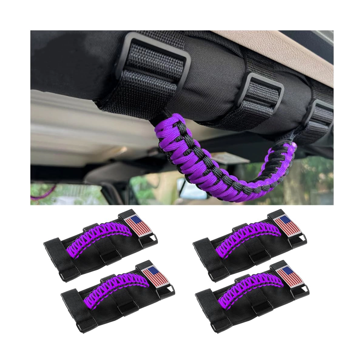 Roll Bar Grab Handles - 4PCS Orange