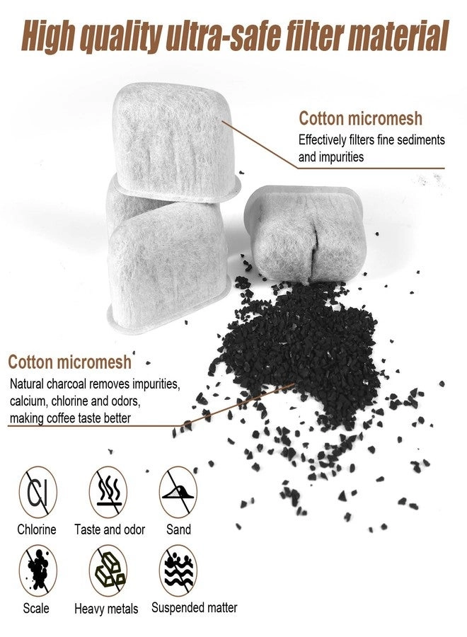 Coffee Filter Replacement - 6pcs Activated Charcoal