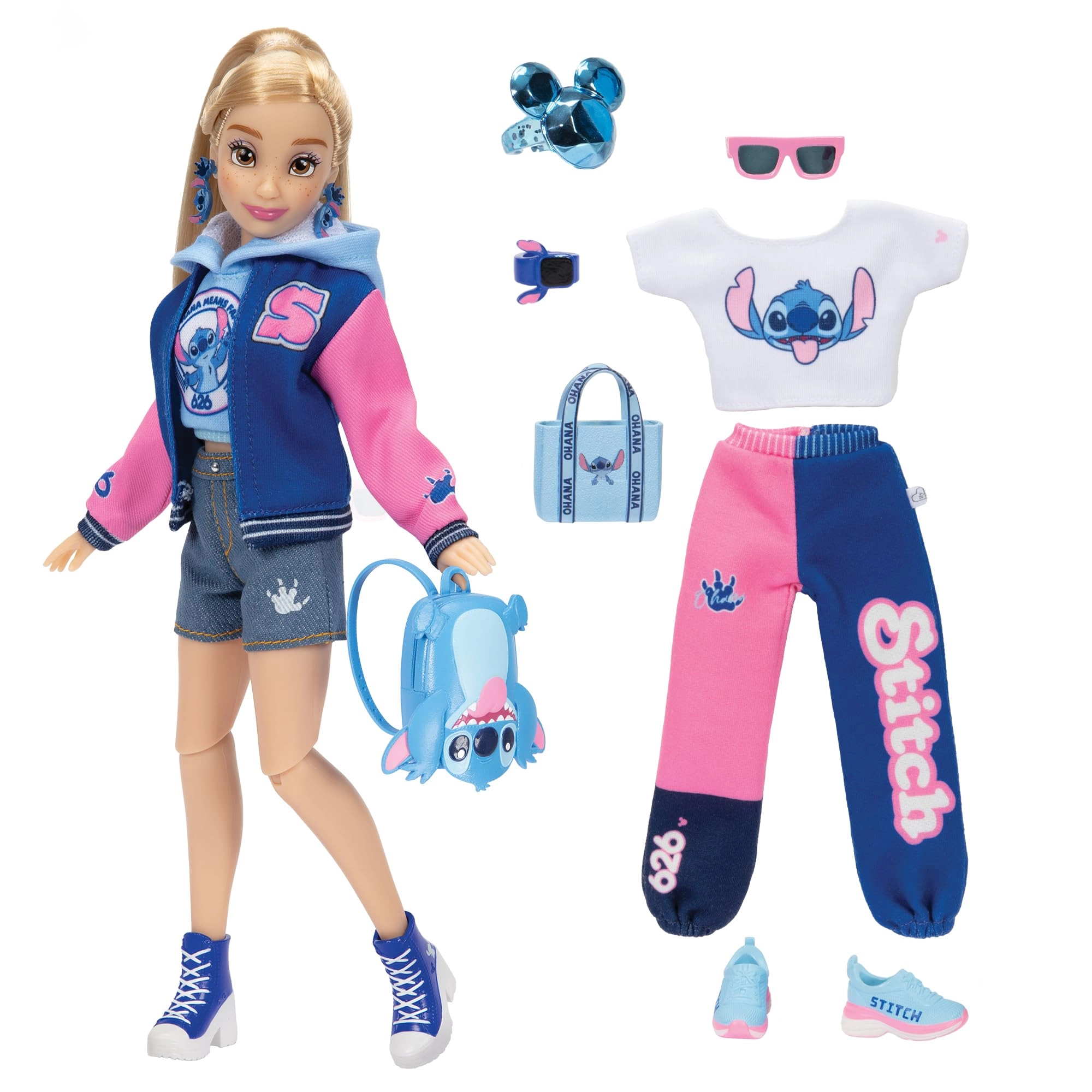 Stitch Fashion Doll - Dark Hair 13 Points of Articulation Two Outfits Ages 6+