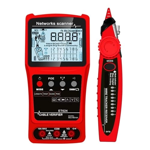 Network Cable Tester - 3in1 Multimeter Visual Fault Locator