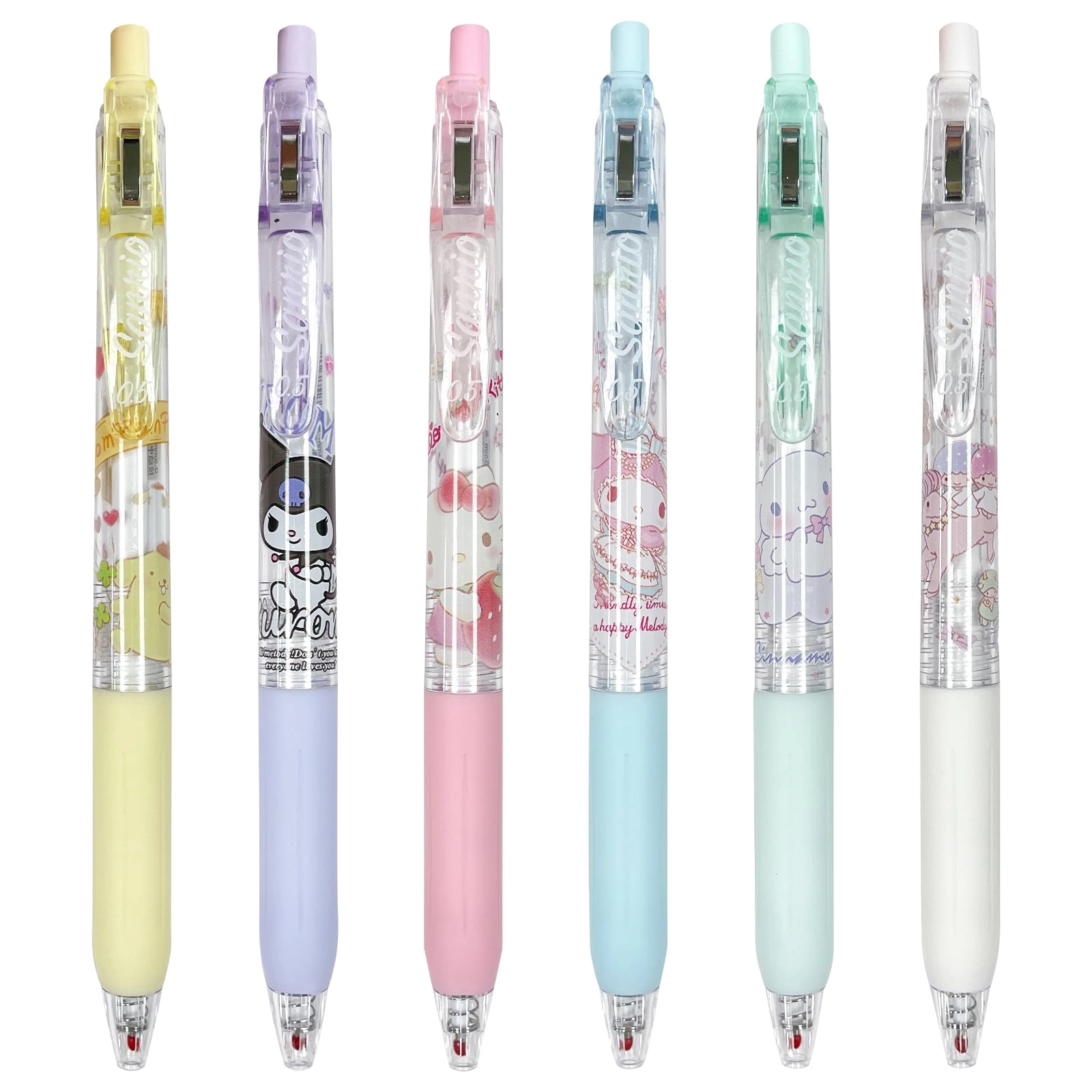Sanri Pens - 6 black gel pens 0_5mm