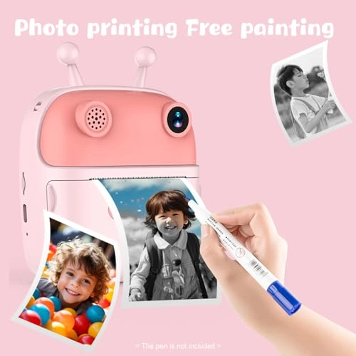Instant Print Camera - 1080P 2.4 inch 10X