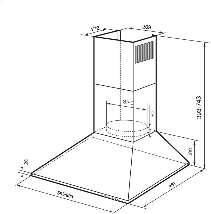 MKH 604 IX - 140–205 m3/h 60cm