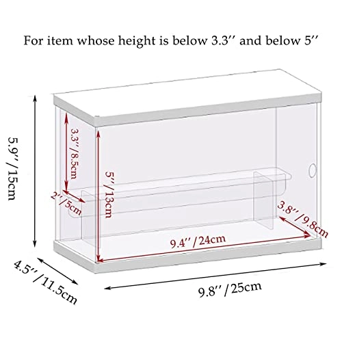 2 Tier Clear Acrylic Display Box - 9.8x4.5x5.9inch/25x11.5x15cm