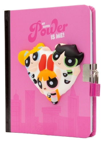 Insight Editions Powerpuff Girls - Squishy Lock & Key Diary - 192 pages 5.25 x 6.625-inch