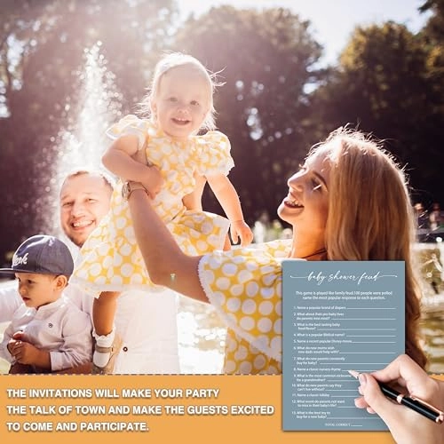 Baby Shower Game - Baby 1 Answer Card & 25 Game Cards
