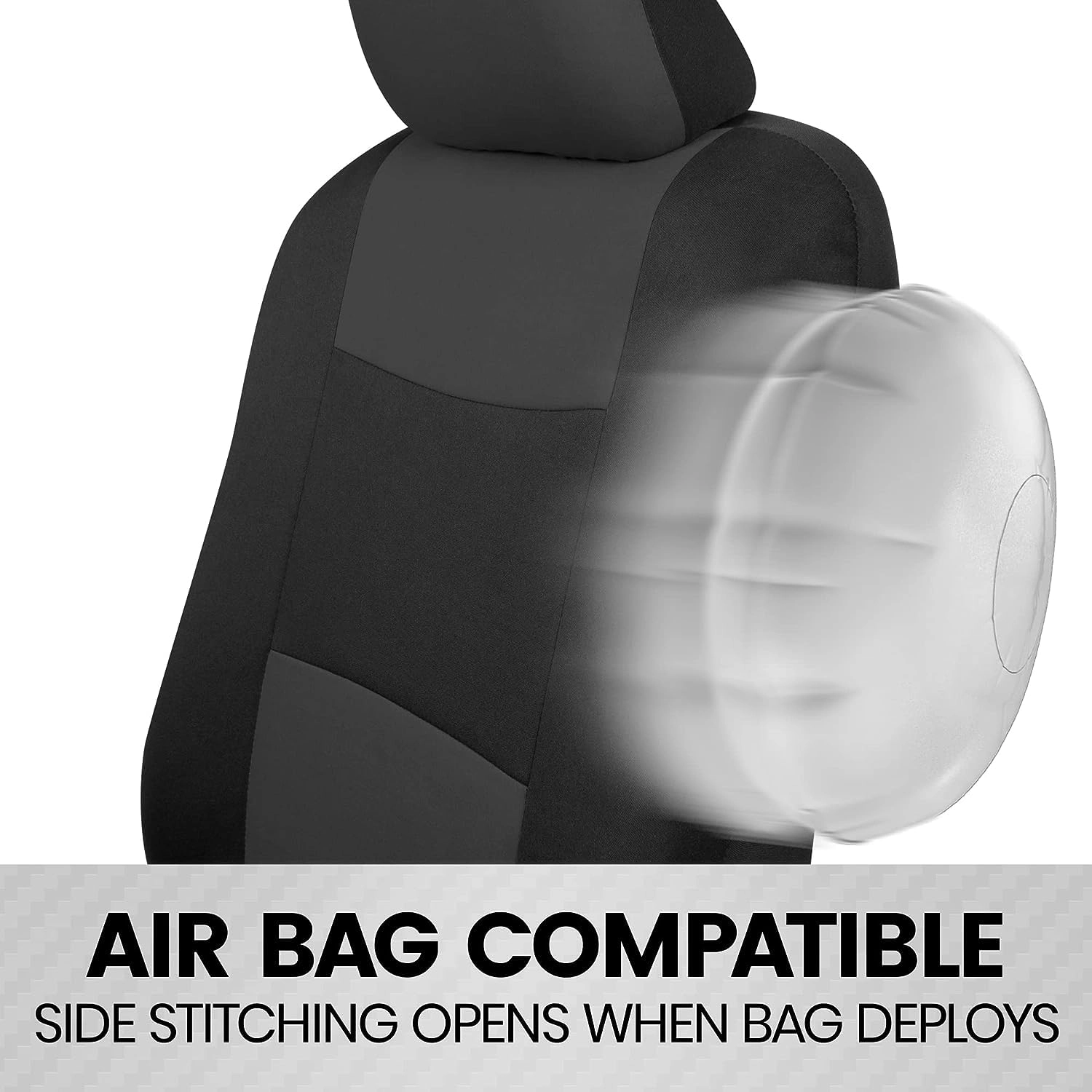 PolyPro Seat Covers - 2-Pack Front Beige/Black