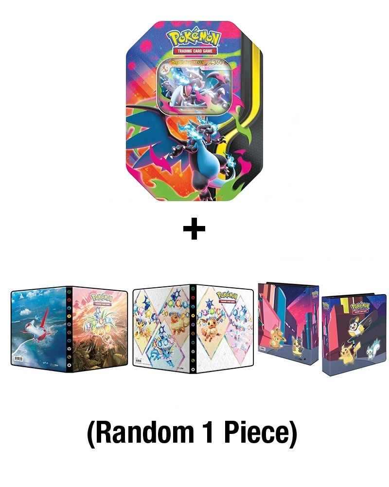 Mega Charizard Ex Tin - 1 foil promo 4 booster packs