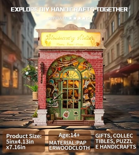 DIY Book Nook Kit - FLOWER HOUSE BOOKNOOK 1/32