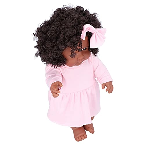 Reborn Baby Doll - 30cm Black curly hair Ages 12 months+