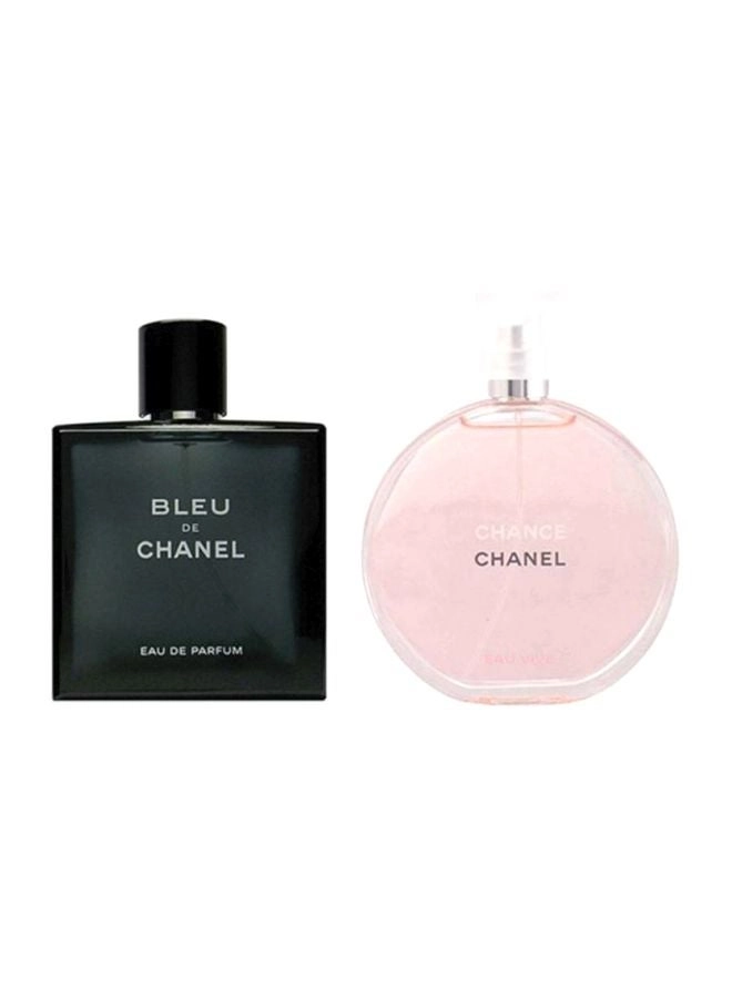 CHANEL Bleu De Eau de Toilette 100ml + Chance Eau Vive Eau de Toilette 100ml