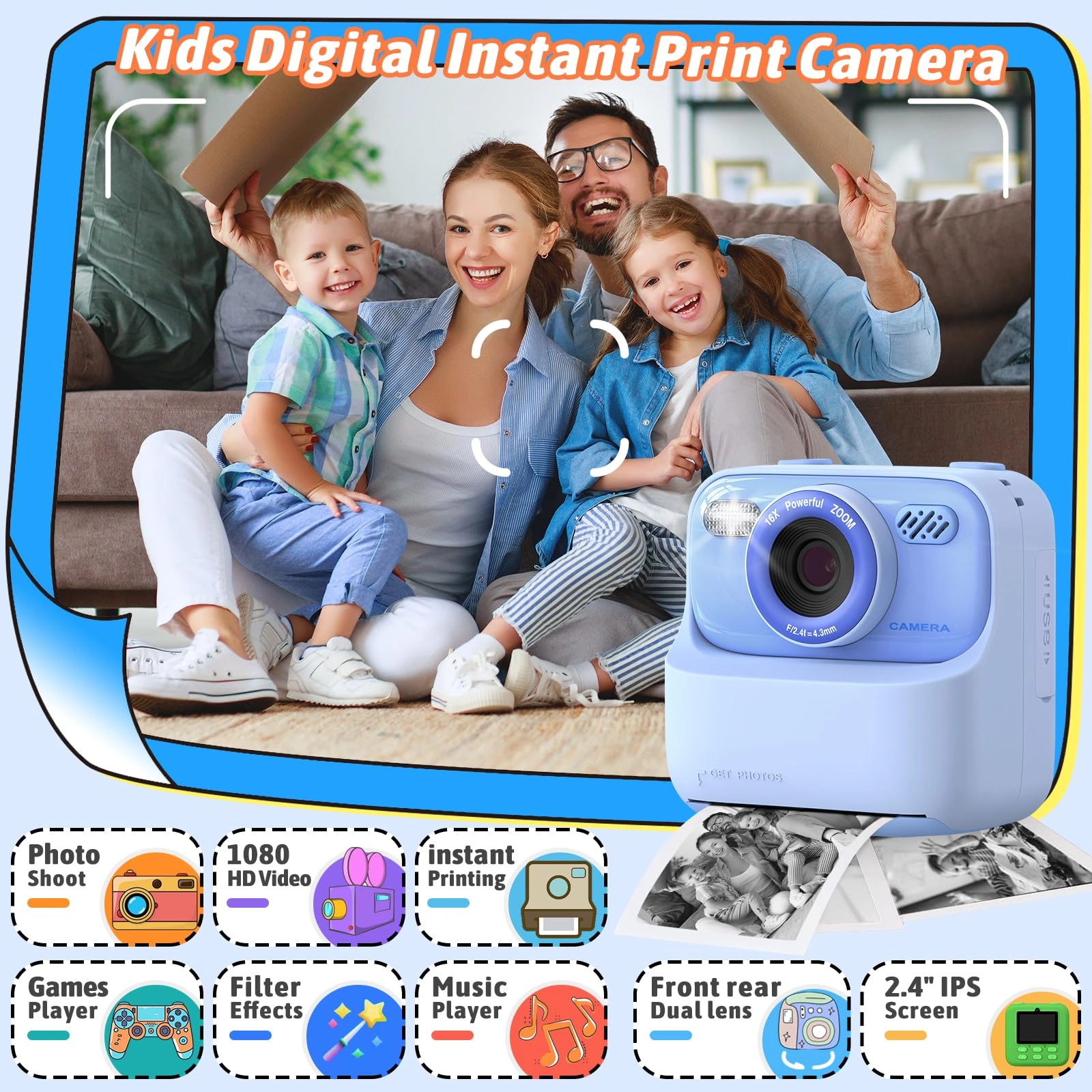 Instant Print Camera - 32GB White