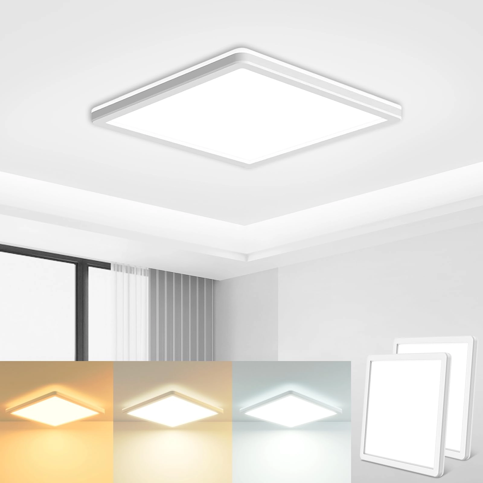 led ceiling light - 3000K/4000K/6500K Pack