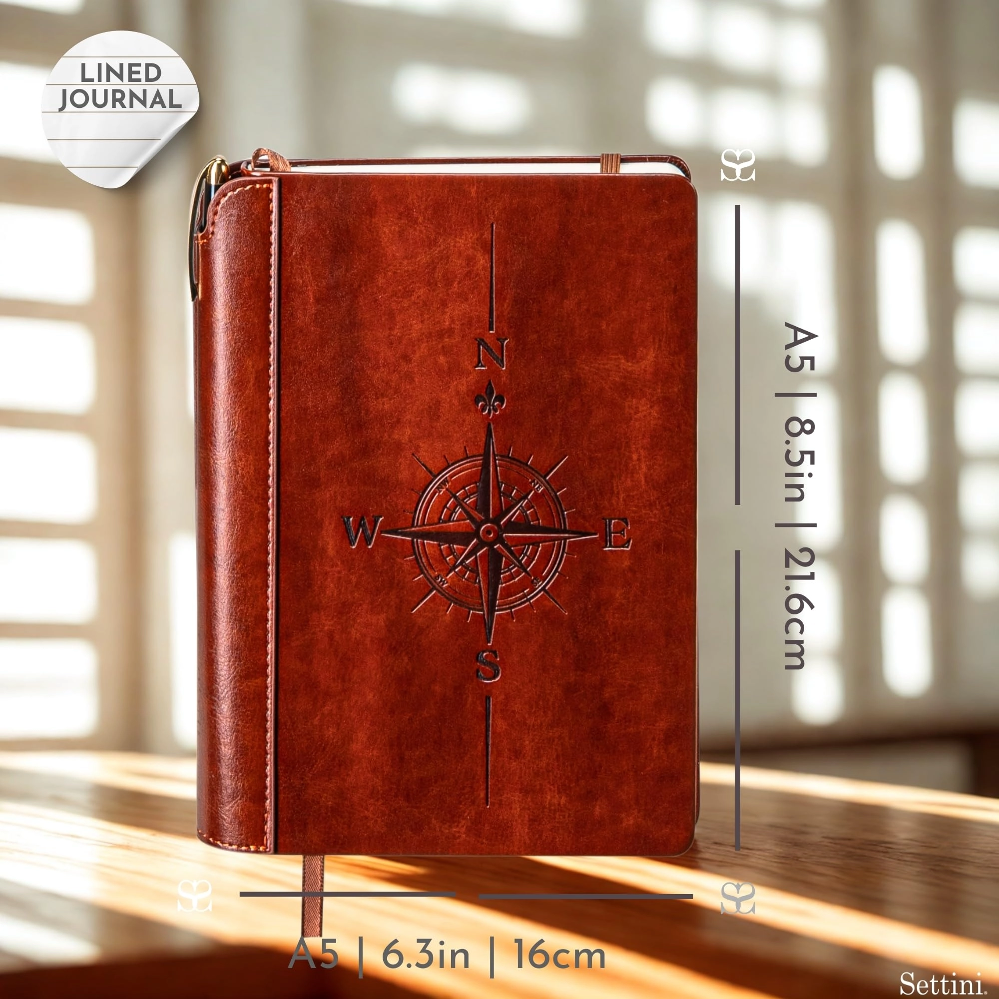 Compass Journal A5 Hardcover - Lined 192 Pages Gift Set