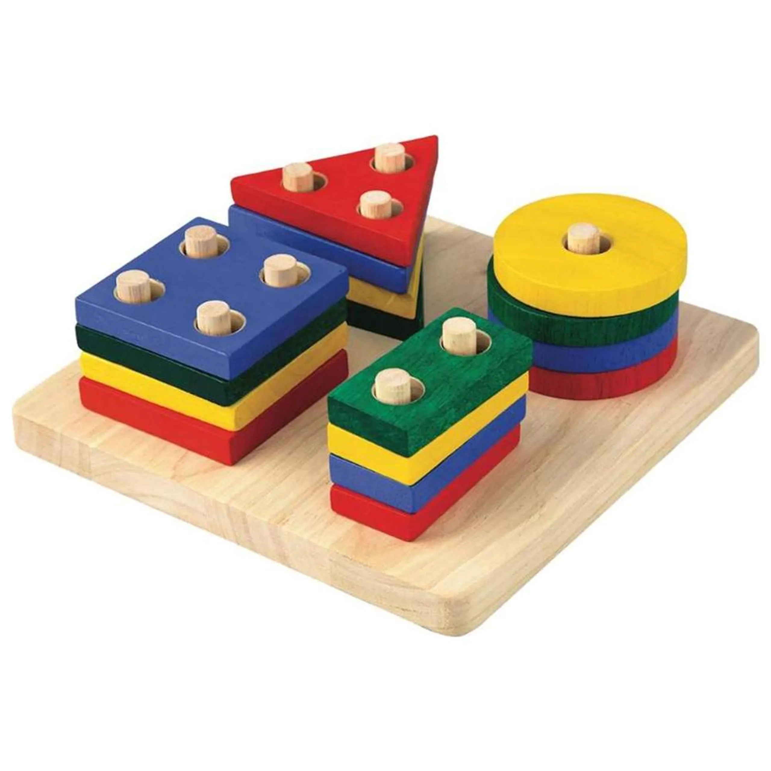 PlanToys Geometric Sorting Board - 3 + 4 pieces