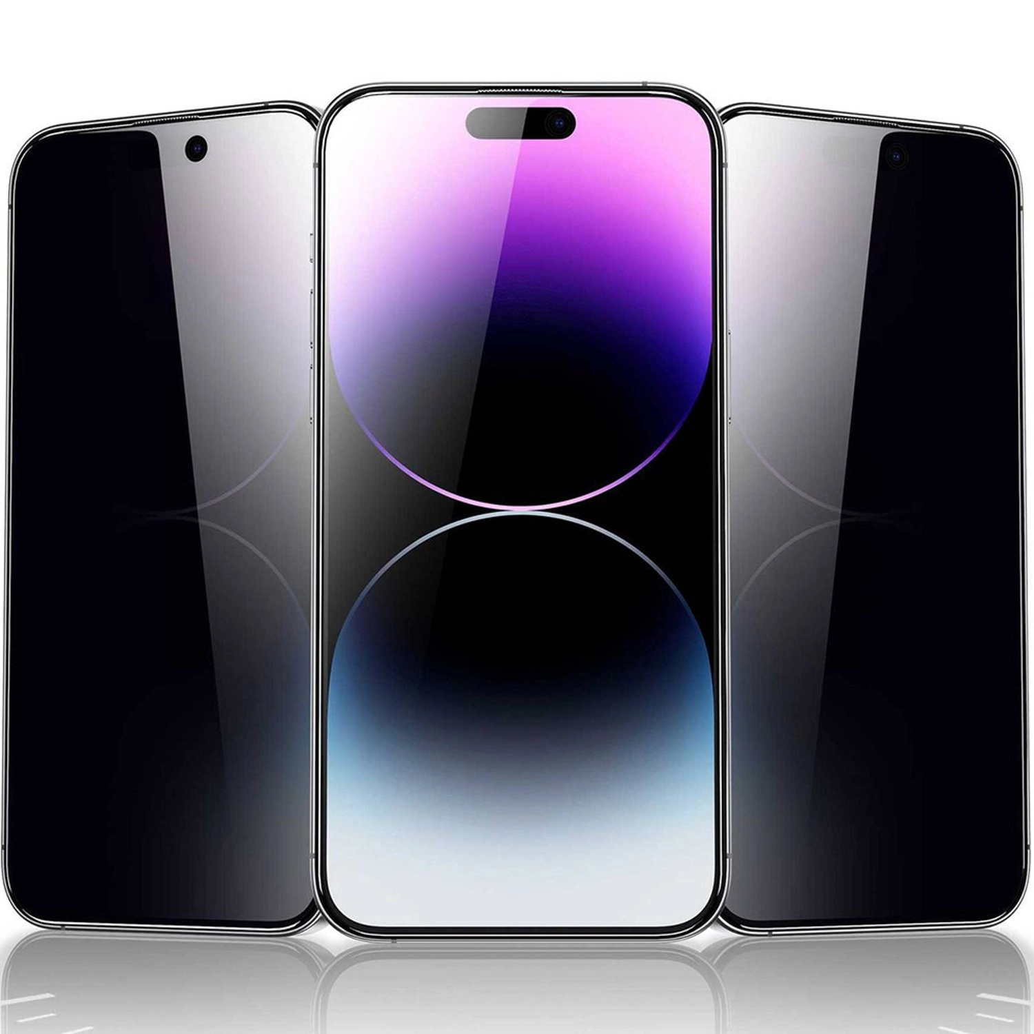 9H Steve Privacy Screen Protector iPhone 15 Pro - Privacy Anti-Fingerprint