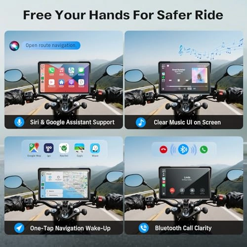 Motorcycle Carplay GPS Navigation System - 7 inch