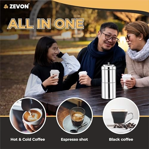 Filter Coffee Maker - 200 Milliliters Stainless Steel Permanent Filter